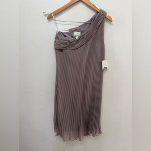 Donna Morgan Mauve/Gray One-Shoulder Bridesmaid Formal Dress, New with Tags